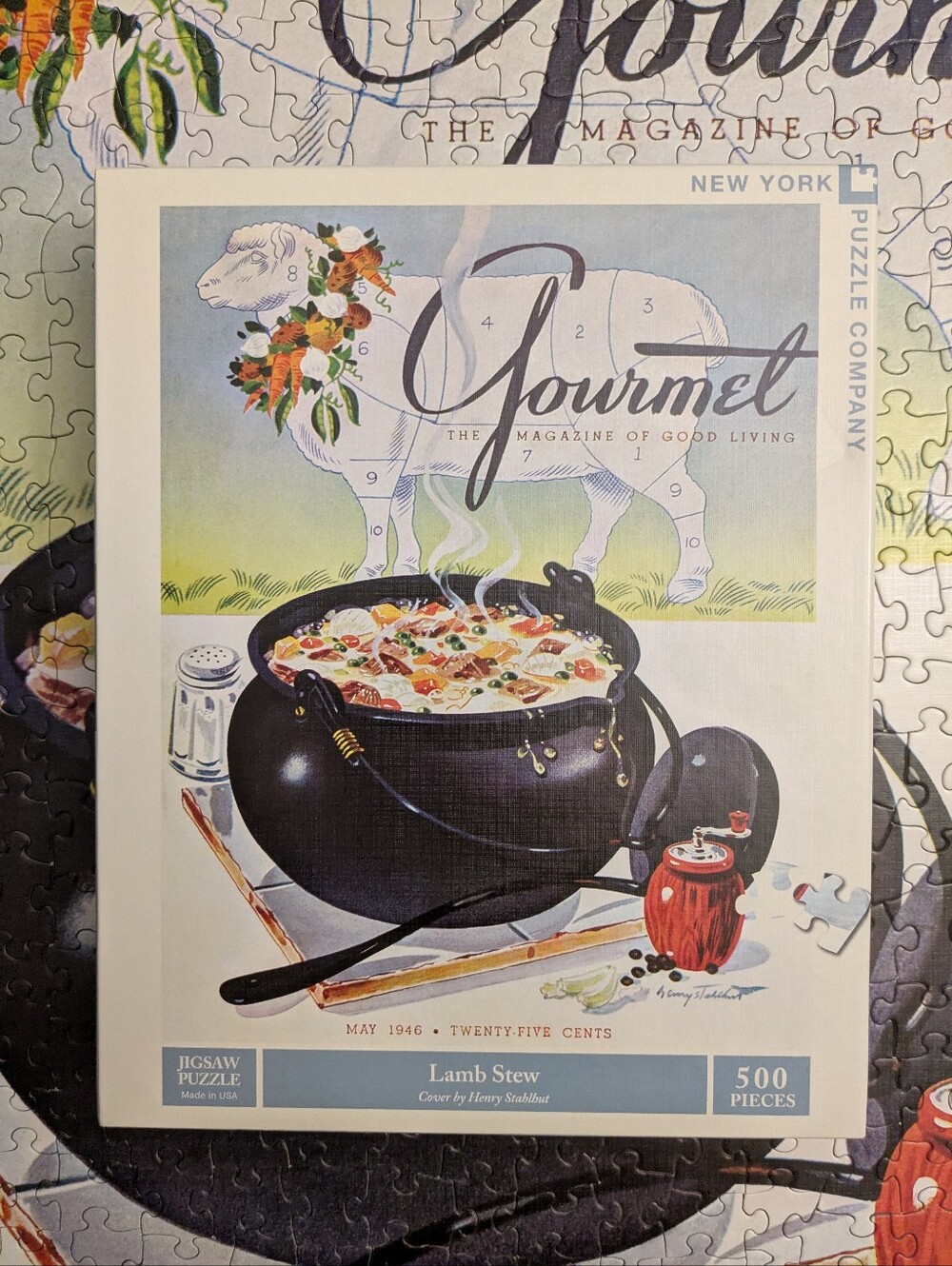 New York Puzzle Company 500 Piece Puzzle - Gourmet Lamb Stew